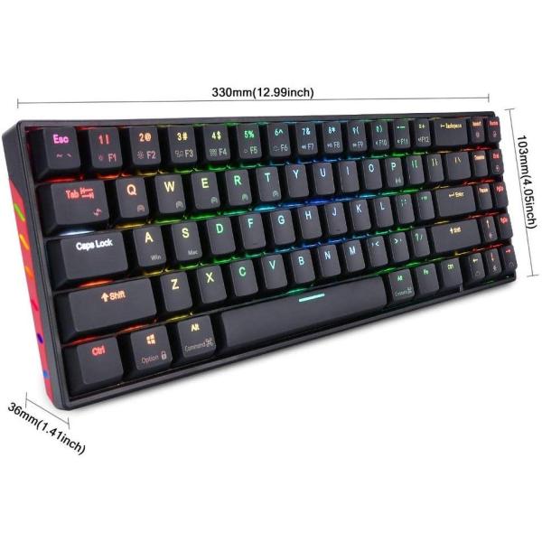 Rk71 ゲーミングキーボード キーボード ワイヤレス 71 Rgb 信頼 発光ledバックライト付きusb キー 3 0両対 Bluetooth