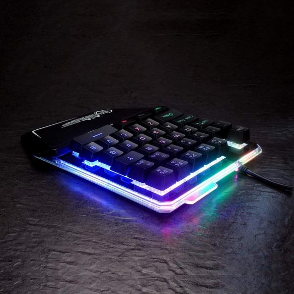 ゲーミングキーボード 片手 Ledバックライト Rgb 有線キーボード お中元 持ち運び便利 Windowsamp Macを対応 人間工学デザイン