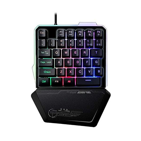 ゲーミングキーボード 片手 Ledバックライト Rgb 有線キーボード 持ち運び便利 Windowsamp Macを対応 人間工学デザイン 直営店