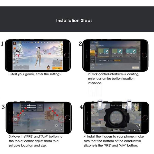 Newseego Pubg Mobile 激安 激安特価 送料無料 荒野行動 コントローラー スマホ用 スマホゲームハンドル 射撃ボタ 移動操作用パッド ゲームパッド