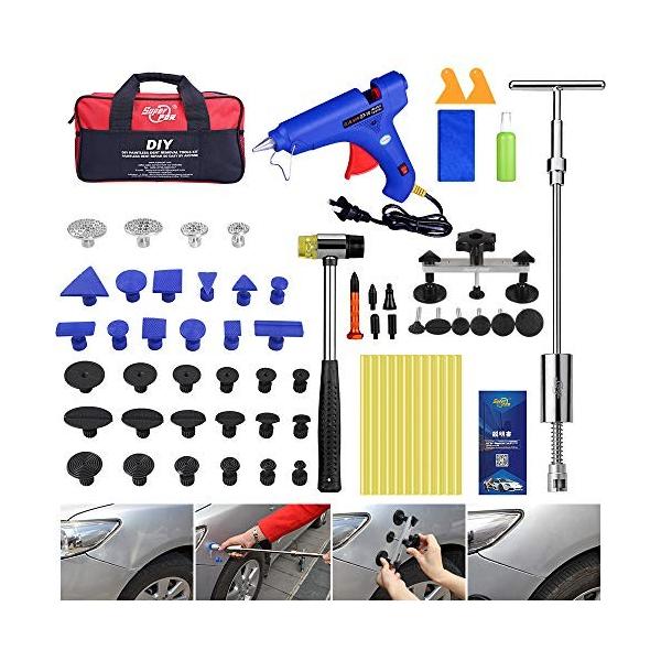 デントリペアツール Superpdr 国内送料無料 車の凹み直し 車板金工具 ドア凹み バイク 凹み修理 車補修 ボディ グルーガン グルースティ タンク