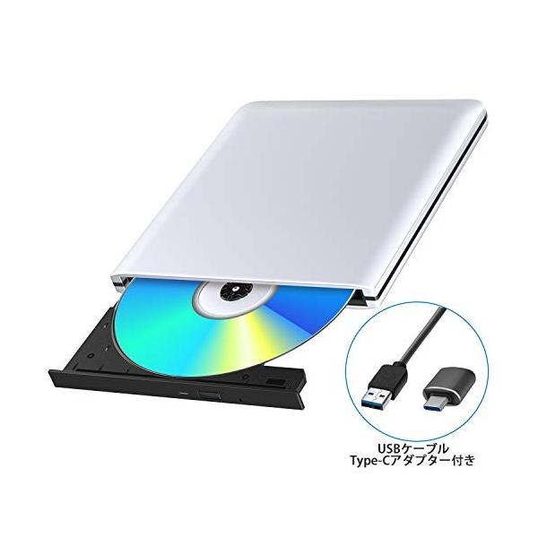 Usb 3 0外付け ポータブル Cd Dvd ドライブ プレイヤー Dvd読取 書込み Dvd Ram Dvdドライブ D9