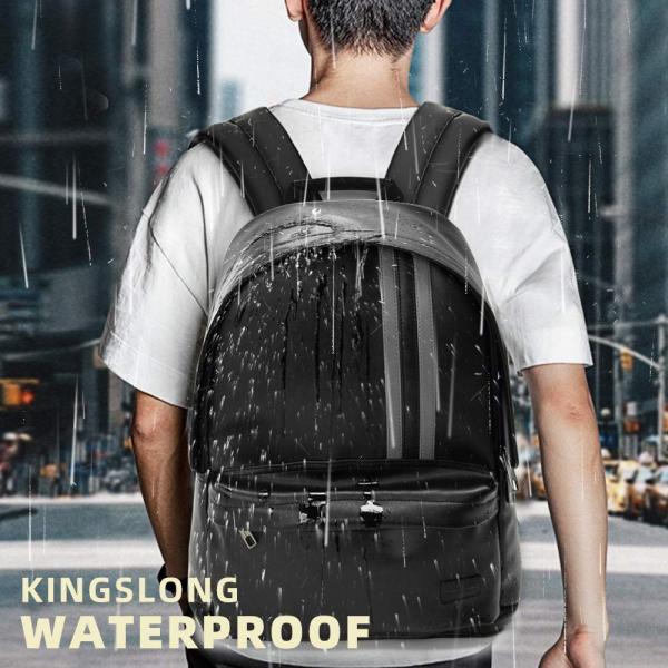 Kingslong リュック レディース 防水 Puレザー おしゃれ バッグパック 人気 大容量 お出かけ 2色 旅行バッ お買得 通勤 通学 軽量