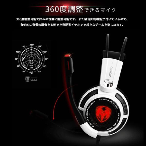 Gamear G941 激安通販 ゲーミングヘッドセット ヘッドホン 7 1ch マイク位置360度調整可能 高音質 ゲーム用 Led付き マイクつき