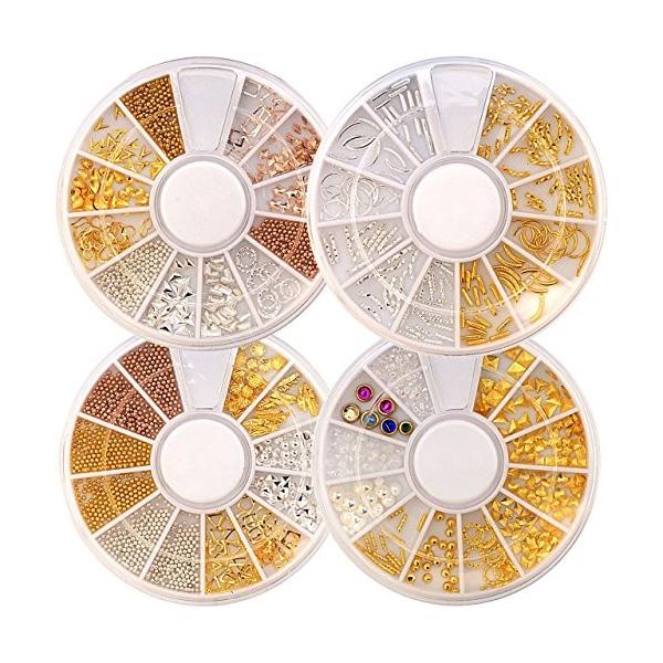 Nail Riche ネイルリシェ ネイルパーツ 12種入り 4ケースセット レジンにも Sagaretxe Net