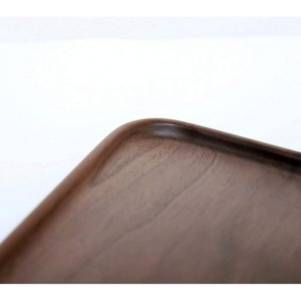 木製 トレー ナチュラル お盆 トレイ クルミ材製 おしゃれ カフェ 食事 接客トレー アク セサリートレー