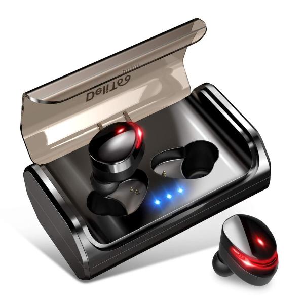 Delitoo 本日限定 Jp Bluetooth イヤホン Ipx7防水 T8 Android対応 左右分離型 Iphone 充電式収納ケース付き