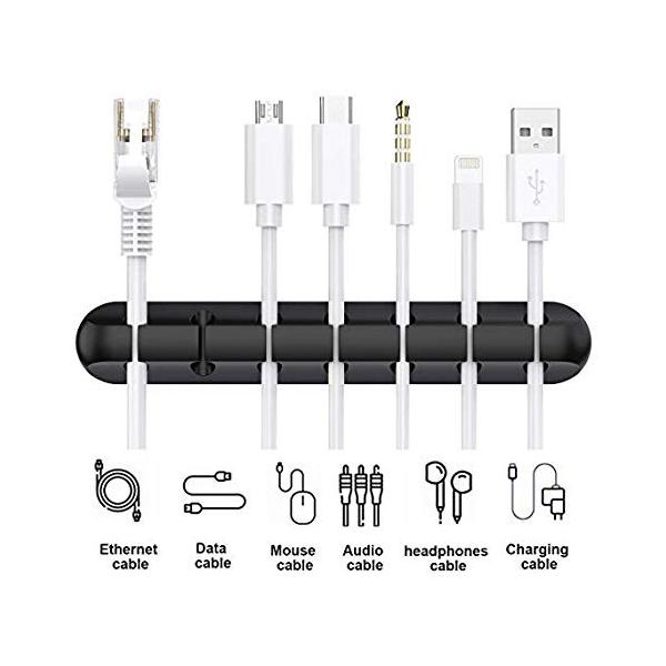 ケーブルホルダー ケーブルクリップ コン ケーブルドロップ コード 収納用 配線整理 7本固定 コードまとめる 落下防止