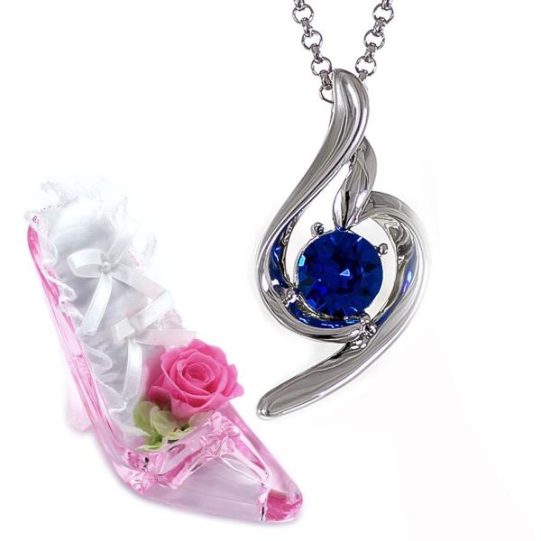 商い デバリエ9月 誕生日プレゼント 彼女が喜ぶ クリスマスプレゼント ネックレス セット品 サファイヤ アクセ1組 誕生石 ギフト ヒール1組