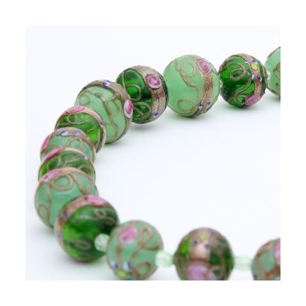 ベネチアンガラス 安心の実績 高価 買取 強化中 ネックレス イタリア製 手作り ベネチアングラス エレガンツァ グリーン デザインネックレス オーシャン