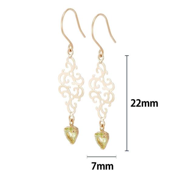 キャーロ ディ ディアマンテ Chiaro Di Diamante K10イエローゴールド 透かし模様ペリドット ピアス Chs633 Boisewomenrun Com