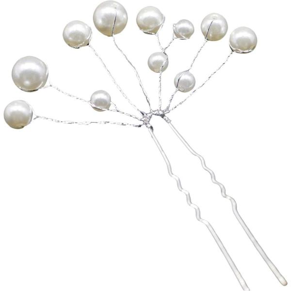 Clair ヘアピン Uピン 髪飾り ヘアアクセサリー 人工真珠 新作 大人気 かわいい ウェディング プレゼント 装飾 成人式 真珠 結婚式 花嫁 介添人