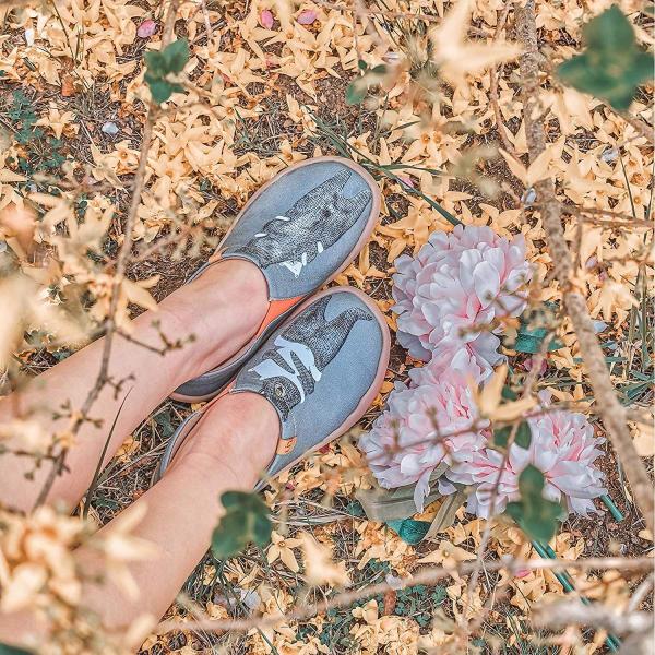 Uin 女性靴 キャンバス スリップ スリッポン 春靴 通勤用スニーカー ウォーキングシューズ 旅行 靴 ボウリングシューズ テニスシューズ