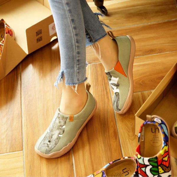 Uin 女性靴 キャンバス スリップ スリッポン 春靴 通勤用スニーカー ボウリングシューズ 靴 格安激安 ウォーキングシューズ 旅行 テニスシューズ