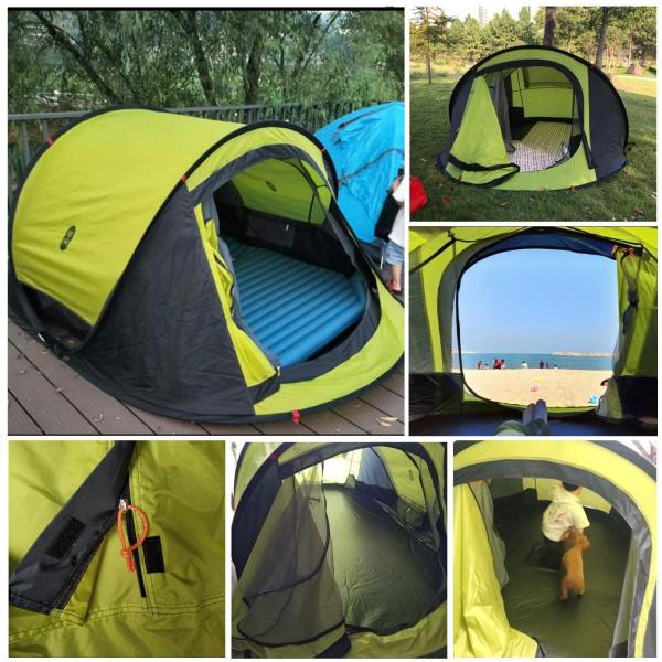 Zenph 市場 テント ワンタッチ キャンプテント 2 3人用 収納袋付属 運動会 登山 花見 防水軽量自動ポップアップテント