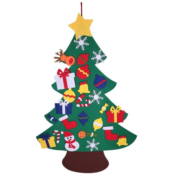 Shirylzee フェルトクリスマスツリー クリスマスツリー クリスマス 壁掛け 飾り タペストリー オーナメント 28個入りセット 布絵 M 0403 通販 Yahoo ショッピング