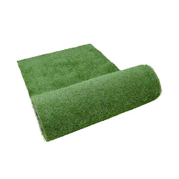 Hugoo 人工芝 リアル ロール 芝丈35mm 密度2倍 庭 ガーデニング 芝生 マット 屋上 テラス ベランダ バルコニー ガーデン 超人気 シ