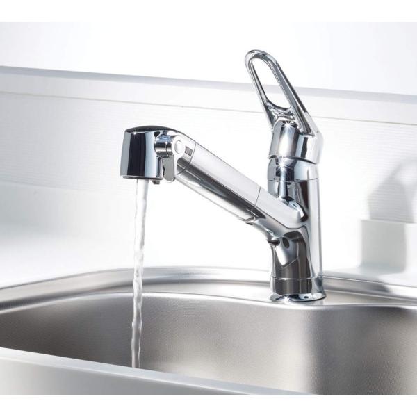 Lixil リクシル Inax 定価の67 ｏｆｆ キッチン用 台付 浄水器内蔵シングルレバー混合水栓 微細シャワー整流 R 浄水 エコハンドル ホース引出し