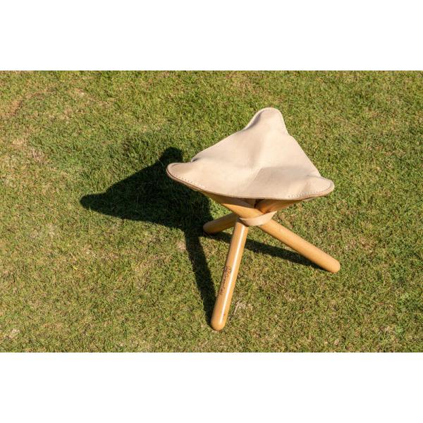 ハンティング チェア 焚き火 チェア アウトドア レザー 三脚 椅子 ...