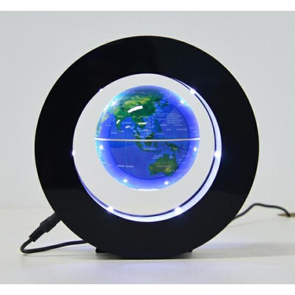 浮遊する地球儀のオブジェ 置物 インテリア 学習 地図 LED 磁気 ナイト
