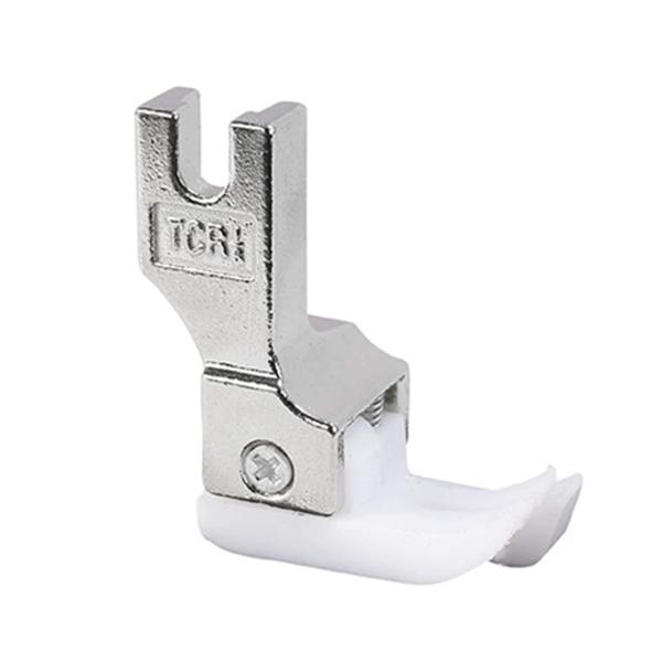 ◆ テフロンでできているので滑りやすく、ビニール、合皮、皮革などの滑りにくい素材を縫う時に使用します。◆素材の端に沿って均等な縫製ができる。◆生地送りがスムーズになり、キレイに仕上がります。◆この押えは、職業用ミシン、工業用ミシンブラザー、...