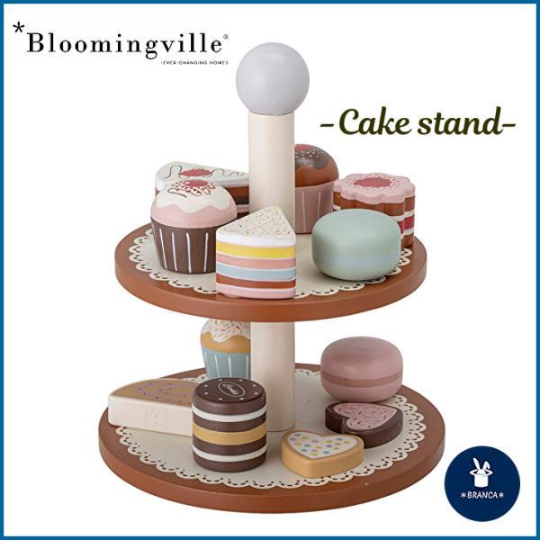 Bloomingville (ブローミングヴィル) 木製 ケーキスタンド ままごと アフタヌーンティー ケーキ屋 ごっこ遊び 知育玩具 男の子 女の子 出産祝 誕生日 プレゼント