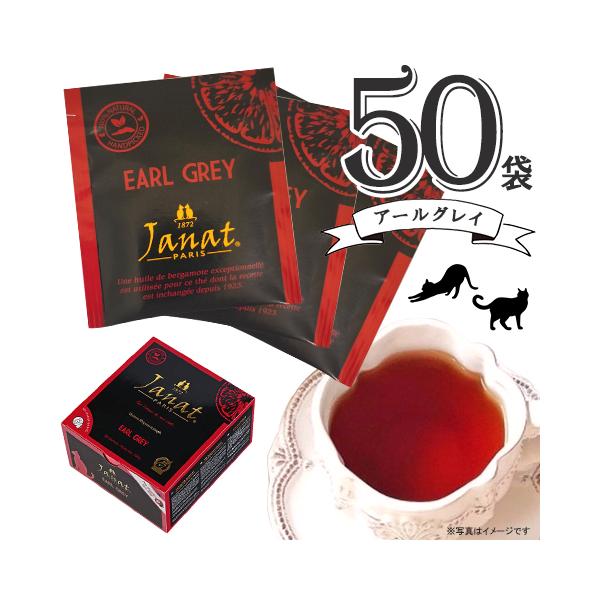 Janat ジャンナッツ アールグレイティー 50袋入×1箱 計50袋 紅茶 ティーバッグ 製菓材料 ホットティー アイスティー 個包装 プチギフト