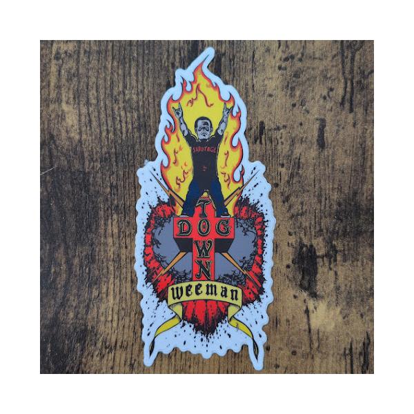 【ST-484】Dogtown Skateboard ドッグタウン STICKER スケートボード ステッカー WEEMAN■カラーマルチ■サイズ縦13cm×横5.5cm※稀に折れ、印刷ミス、粘着汚れがある場合があります。