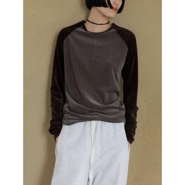 anuke/Sheervelour Baseball T-shirts ブラウン anuke（アンヌーク） 即日発送 Sheervelour Baseball T-shirts