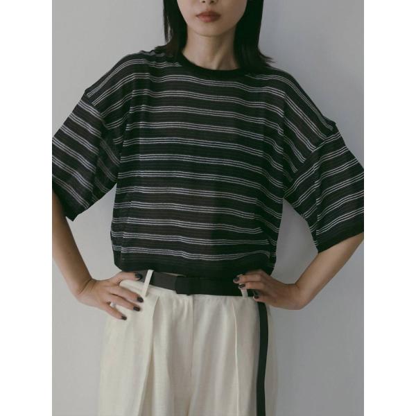 anuke（アンヌーク） 即日発送 Sheer Border Knit 62610503 シアー