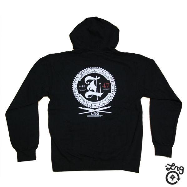 LRG パーカー CREATIVE CURRENCY ZIP UP HOODY K123045 ブラック 