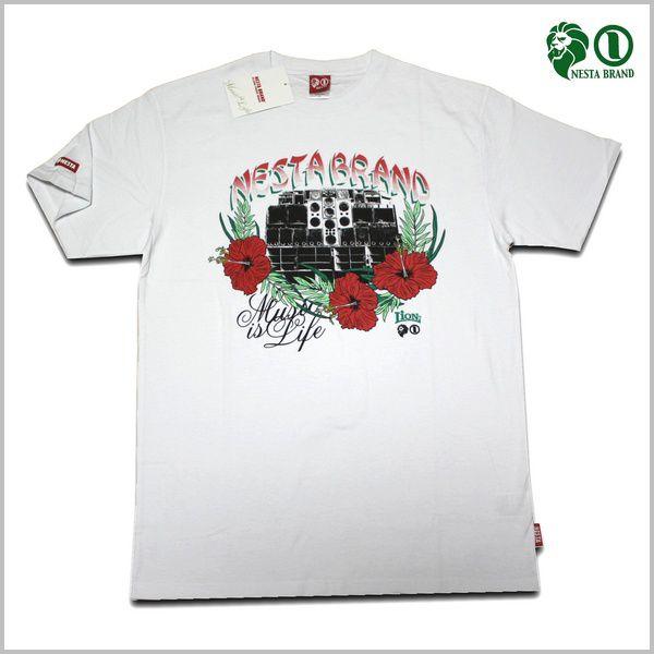 メール便可 NESTA Tシャツ TS1416SM SURF SOUND SYSTEM ホワイト ネスタ レゲエ