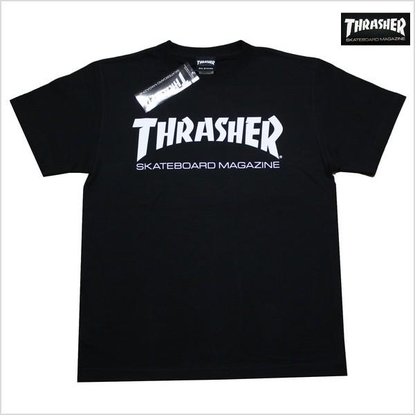 THRASHER メール便可 Tシャツ MAG LOGO BLK ブラック TH8101 