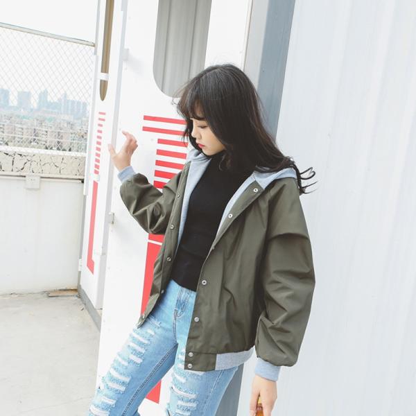 レディース ジャケット Ma 1 ブルゾン フード付き ロゴ入り 無地 重ね着風 アウター 春夏 送料無料 2月下旬入荷予定 Buyee Buyee 日本の通販商品 オークションの代理入札 代理購入