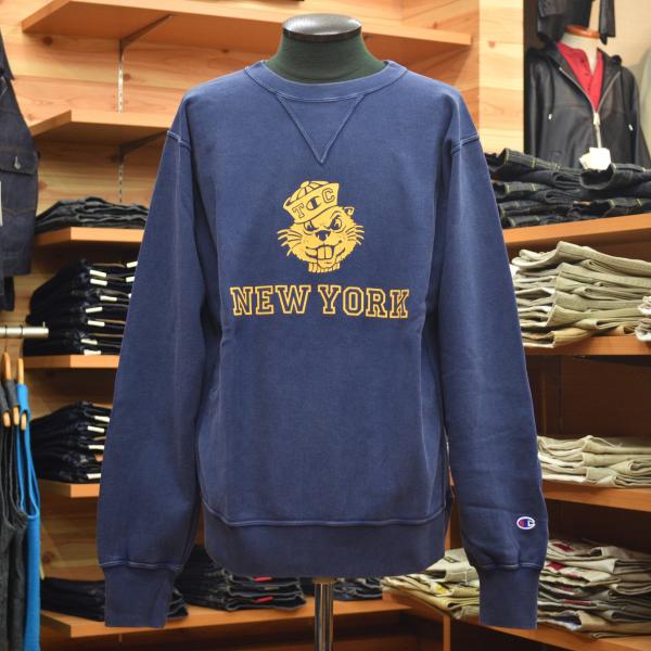 新品 Championチャンピオン リバースウィーブ C3B013 ネイビー L Champion (チャンピオン) リバースウィーブ クルーネック