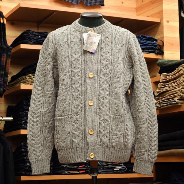 【美品】Kerrywoollenmills ケーブルニットカーディガン m-s-sato_msskerryarancardiganoat