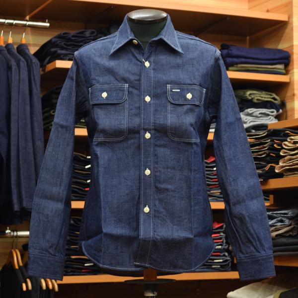シュガーケーン　デニム　ワークシャツ SUGAR CANE(シュガーケーン)「BLUE DENIM WORK SHIRT」ブルー