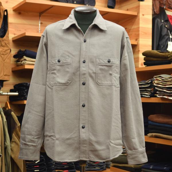 シュガーケーン SUGAR CANE 長袖 ヘビーフランネル ワークシャツ エイジング加工モデル SC28975 m-s-sato_msssc28975gry