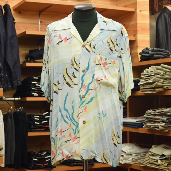 Reminiscence (レミニッセンス) ハワイアンシャツ LT.BLUE ANGEL FISH