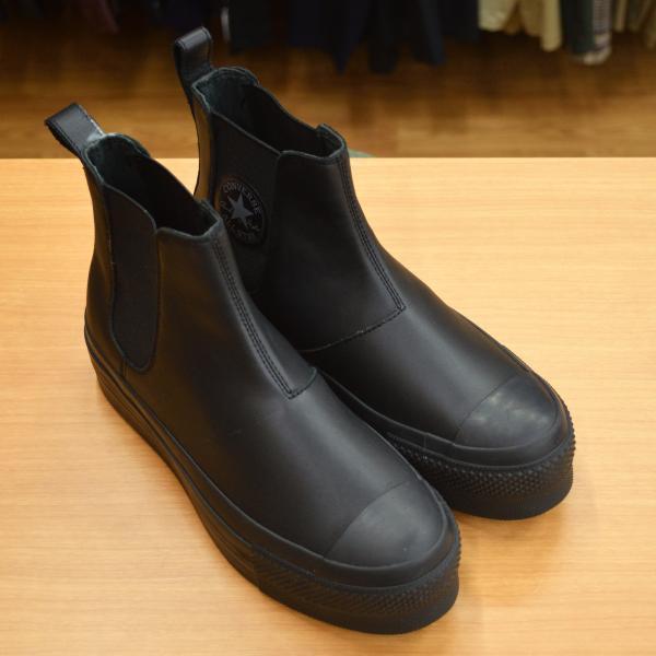 LEATHER ALL STAR Ⓡ LIFTED SIDEGORE HI CONVERSE（コンバース） LEATHER ALL STAR LIFTED SIDEGORE HI BLACK