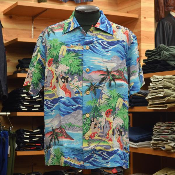 SUN SURF (サンサーフ) 2024年 SS39278 ALOHA UNIVERSAL WORLD BLUE