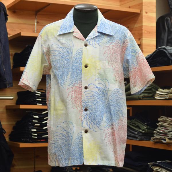 SUN SURF (サンサーフ) 2026年 COTTON LINEN SLUBYARN HAWAIIAN SHIRT “CHRYSANTHEMUM” SS39694 OFF WHITE