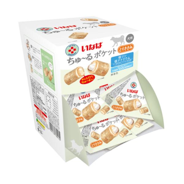 他サイト： いなば　ちゅーるポケット　犬用　とりささみ味　1箱(10粒×20袋)  (シニア　柔らかい　病院専用　トリーツ　ご褒美　投薬　)の商品画像