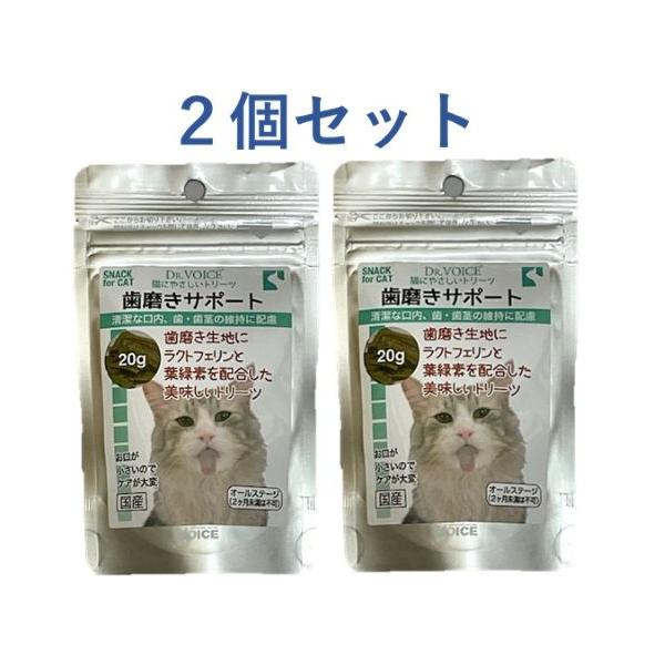 猫にやさしいトリーツ　歯磨きサポート　20ｇ×２個セット　Dr.VOICE
