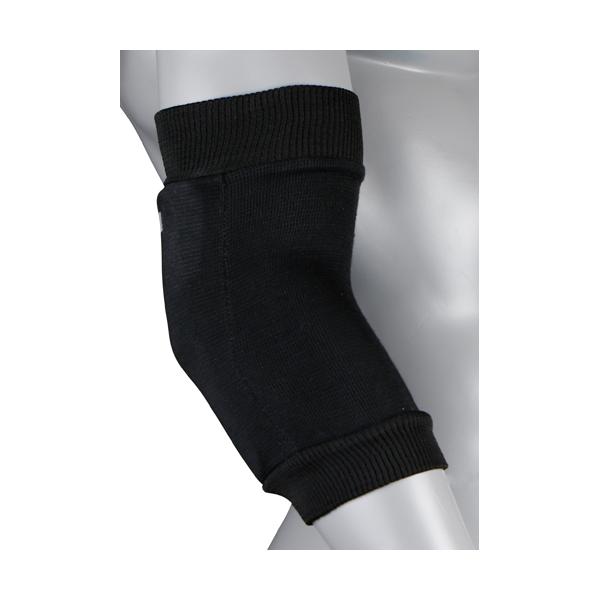 フィット感に優れたずれにくいエルボーガードです。新しく「Lサイズ」が追加されました！肘にフィットしやすいように、パットがカーブしています！サイズ：M・Lカラー：黒素材：（生地）ポリエステル、レーヨン、ゴム（パッド素材）EVA 10mm厚原産...