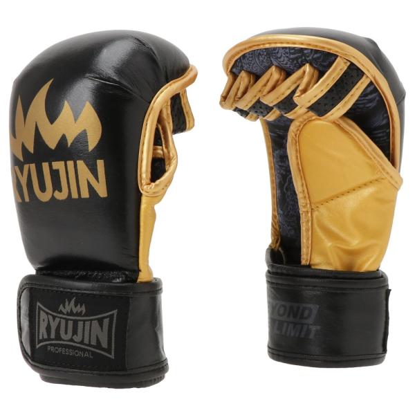 RYUJIN 本革プロフェショナルMMAトレーニンググローブRYUJIN 総合格闘技グローブクッション性が高く、トレーニングに最適です。初心者〜プロ格闘技選手、MMA（総合格闘技）向け衝撃吸収のためFOAM PROTECH採用、3層構造多重...
