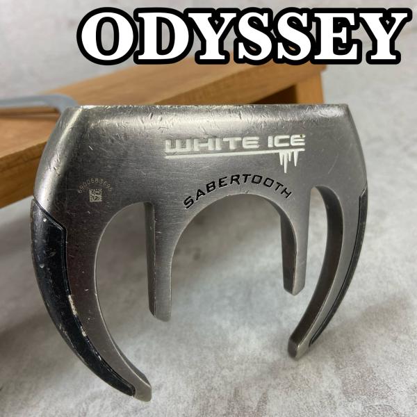 レフティー　ODYSSEY　オデッセイ　WHITE　ICE　SABERTOOTH　ホワイトアイス　サイバートゥース　メンズゴルフパター　PT　左利き用 レフティー ODYSSEY オデッセイ WHITE ICE SABERTOOTH ホワイト