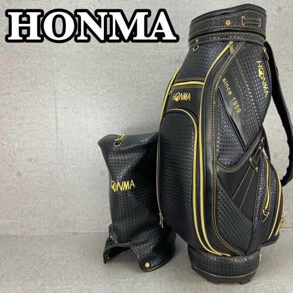 ホンマ　ゴルフ　キャディバッグ　カート式　約9.5型　4.9㎏　PUレザー HONMA ホンマ ゴルフ キャディバッグ カート式 約9.5型 約24cm