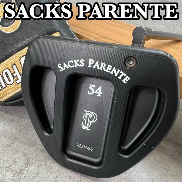 SACKS　PARENTE サックスパレンテ　54　メンズゴルフパター　カーボン　右利き用　PT　ヘッドカバー　マレット型　33インチ　約434g SACKS PARENTE サックスパレンテ 54 メンズゴルフパター