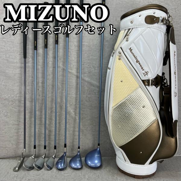 MIZUNO - MIZUNO　ミズノ　efil　エフィル　レディースゴルフ7本セット　カーボン　L　右利き用　キャディバッグ　ヘッドカバー　初心者おすすめ MIZUNO ミズノ efil エフィル レディースゴルフ7本セット
